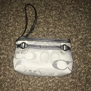 Silver/ Gray Coach Wristlet